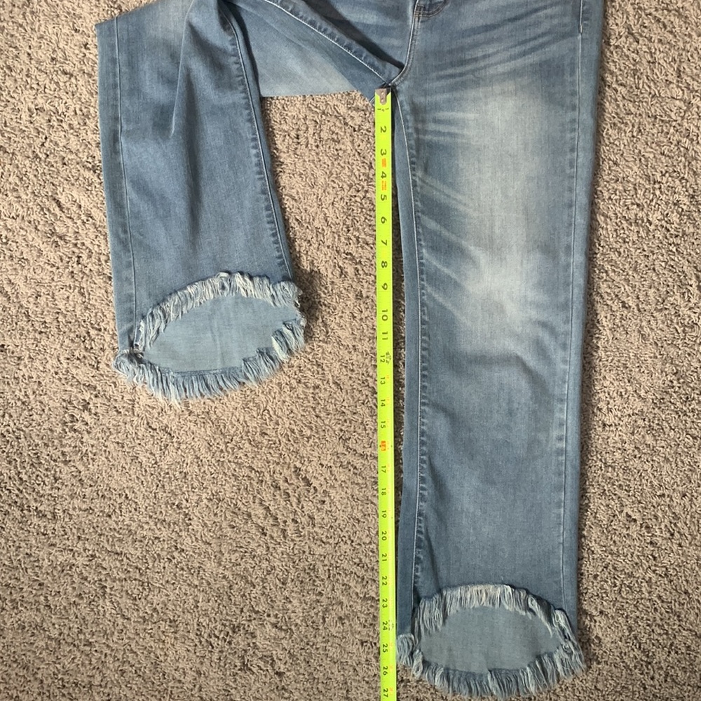 Liverpool Jeans Company Medium Blue Cropped Flare Jeans - Picture 13 of 16